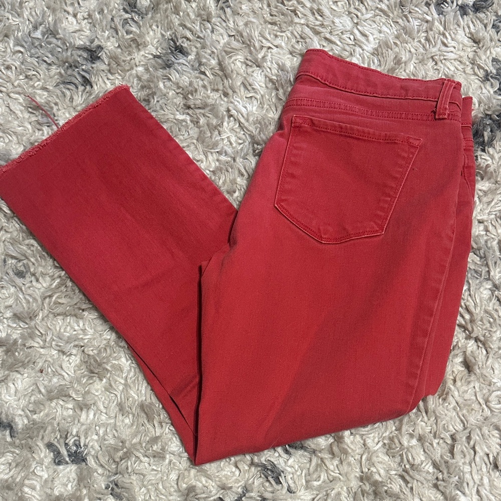 Old Navy Women's Vibrant Red Straight Leg Jeans
